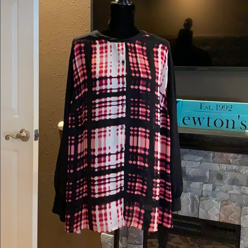 Beautiful long sleeve sheer blouse